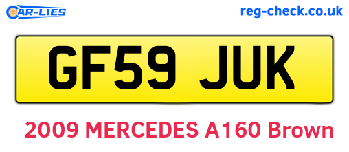 GF59JUK are the vehicle registration plates.