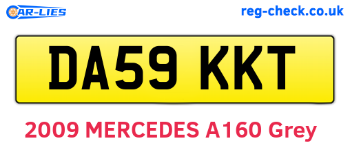 DA59KKT are the vehicle registration plates.