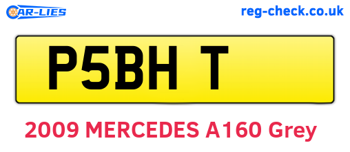 P5BHT are the vehicle registration plates.