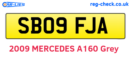 SB09FJA are the vehicle registration plates.