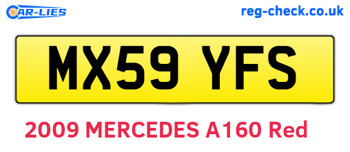 MX59YFS are the vehicle registration plates.