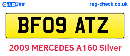 BF09ATZ are the vehicle registration plates.