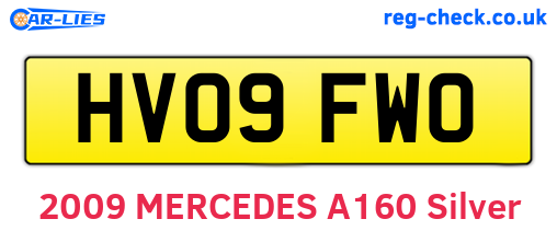 HV09FWO are the vehicle registration plates.