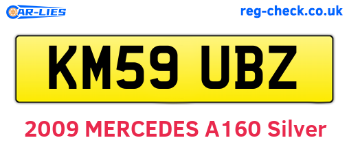KM59UBZ are the vehicle registration plates.