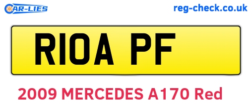 R10APF are the vehicle registration plates.