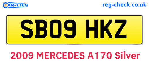 SB09HKZ are the vehicle registration plates.