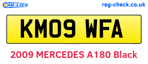 KM09WFA are the vehicle registration plates.
