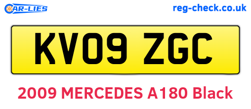 KV09ZGC are the vehicle registration plates.