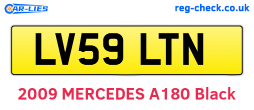 LV59LTN are the vehicle registration plates.