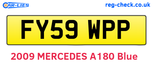 FY59WPP are the vehicle registration plates.