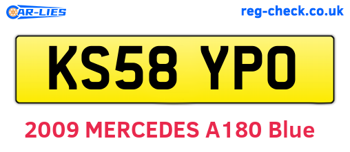 KS58YPO are the vehicle registration plates.