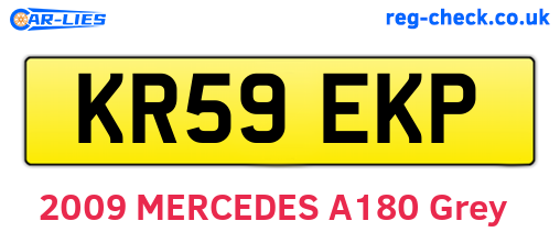 KR59EKP are the vehicle registration plates.