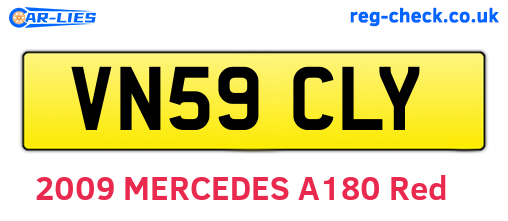 VN59CLY are the vehicle registration plates.