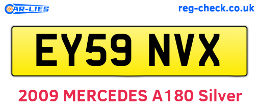 EY59NVX are the vehicle registration plates.