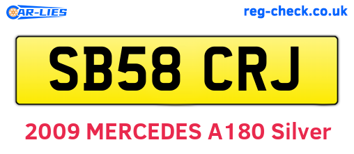 SB58CRJ are the vehicle registration plates.