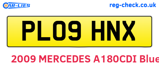 PL09HNX are the vehicle registration plates.