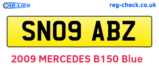 SN09ABZ are the vehicle registration plates.
