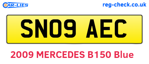 SN09AEC are the vehicle registration plates.