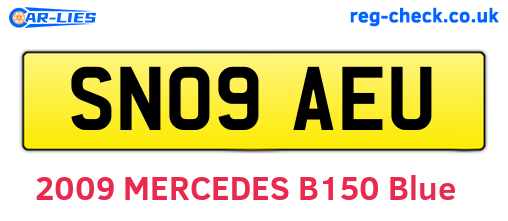 SN09AEU are the vehicle registration plates.