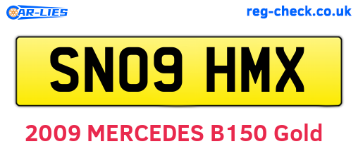 SN09HMX are the vehicle registration plates.