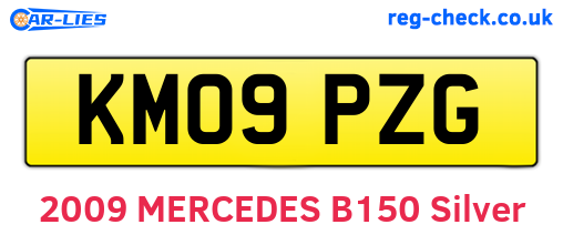 KM09PZG are the vehicle registration plates.