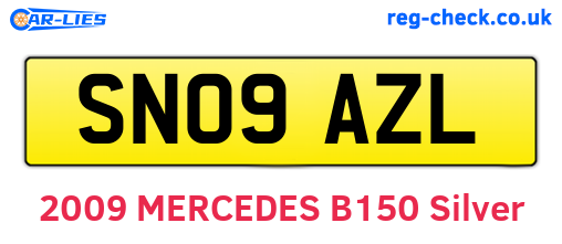 SN09AZL are the vehicle registration plates.