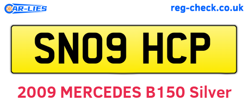 SN09HCP are the vehicle registration plates.