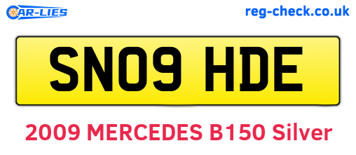 SN09HDE are the vehicle registration plates.