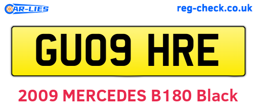 GU09HRE are the vehicle registration plates.