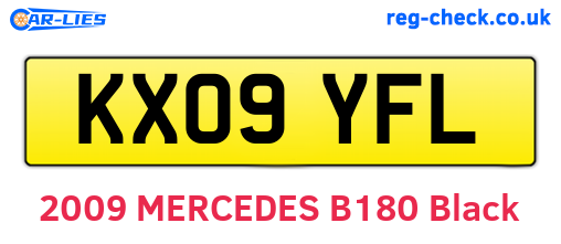 KX09YFL are the vehicle registration plates.