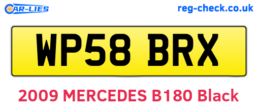 WP58BRX are the vehicle registration plates.