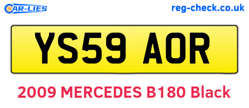 YS59AOR are the vehicle registration plates.