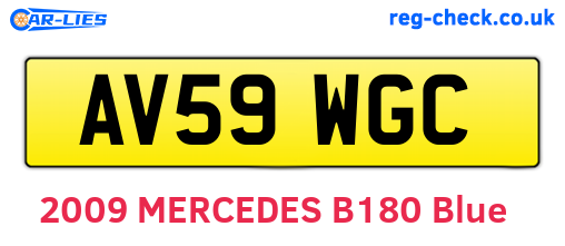 AV59WGC are the vehicle registration plates.