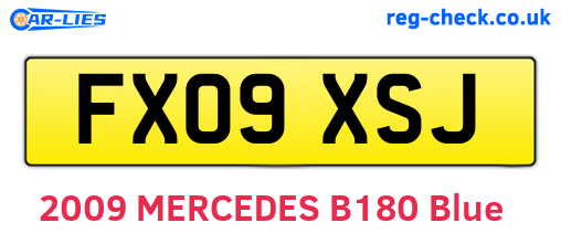 FX09XSJ are the vehicle registration plates.