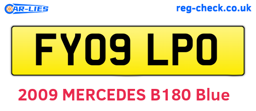 FY09LPO are the vehicle registration plates.