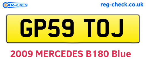 GP59TOJ are the vehicle registration plates.