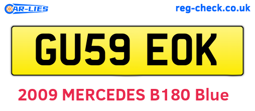 GU59EOK are the vehicle registration plates.