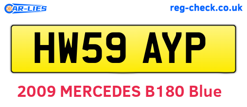 HW59AYP are the vehicle registration plates.