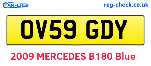 OV59GDY are the vehicle registration plates.