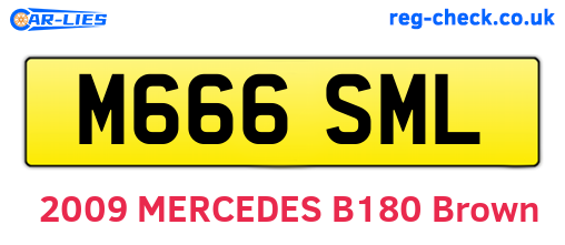 M666SML are the vehicle registration plates.
