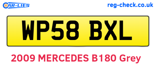 WP58BXL are the vehicle registration plates.