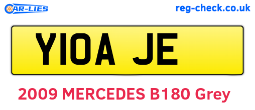 Y10AJE are the vehicle registration plates.
