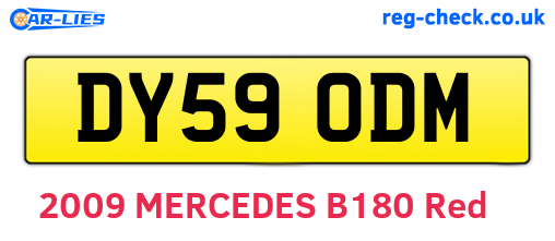 DY59ODM are the vehicle registration plates.
