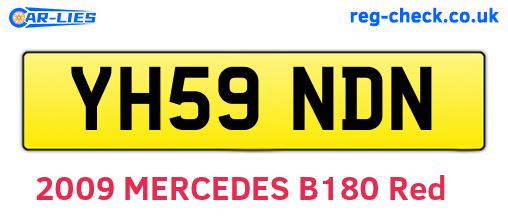 YH59NDN are the vehicle registration plates.