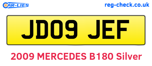 JD09JEF are the vehicle registration plates.