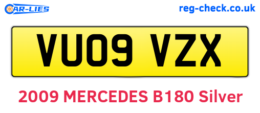 VU09VZX are the vehicle registration plates.