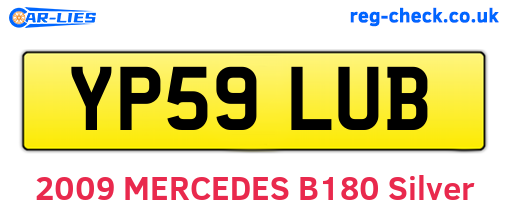 YP59LUB are the vehicle registration plates.