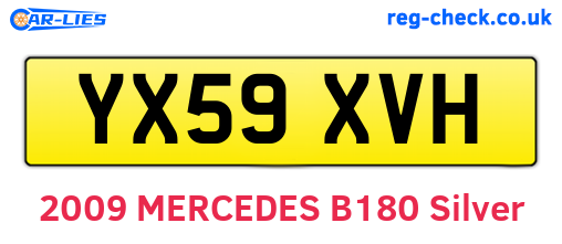 YX59XVH are the vehicle registration plates.