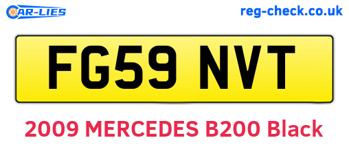 FG59NVT are the vehicle registration plates.