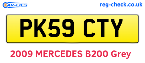PK59CTY are the vehicle registration plates.